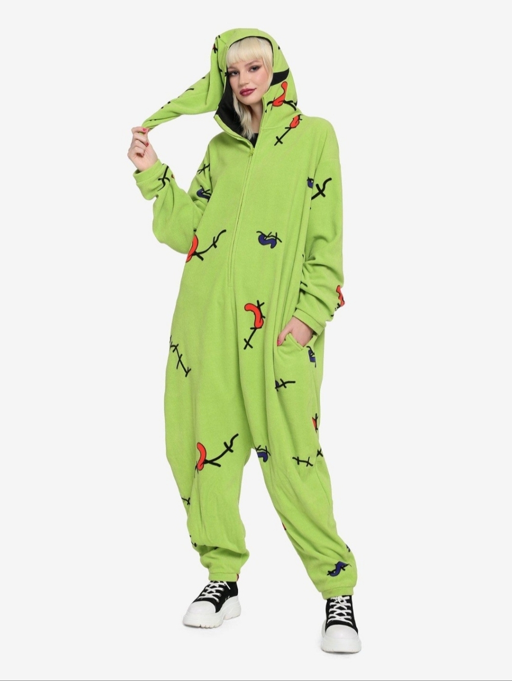 Disney Nightmare Before Christmas Oogie Boogie Fleece Union Suit One Size